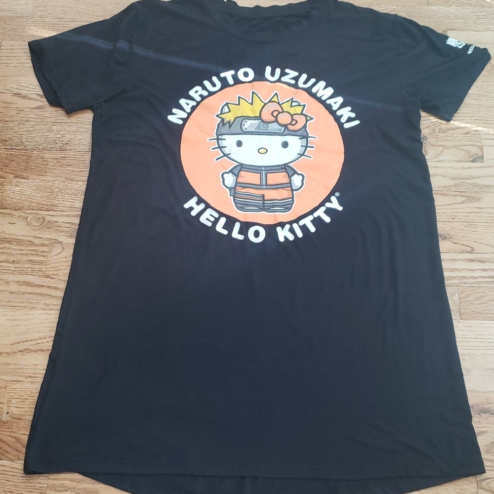 (XL) Naruto Shippuden x Hello Kitty Graphic Tee Fandom Kawaii Popular Trendy